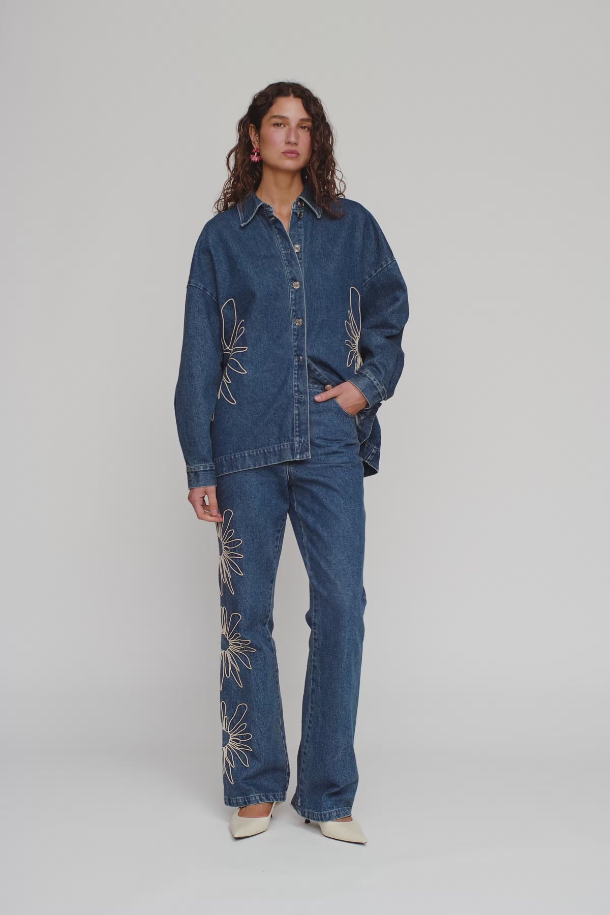 Amana Denim Flare Jean - Bluestone