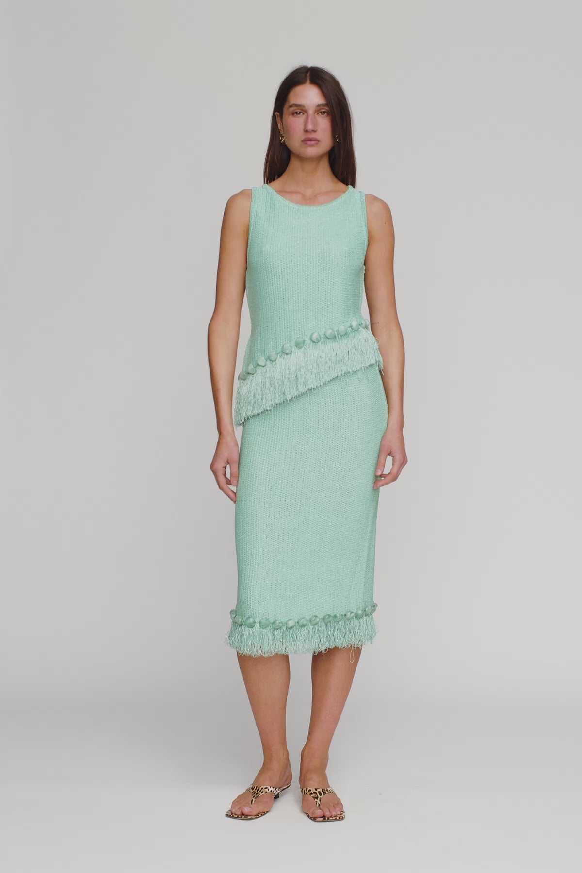 Casilda Midi Skirt - Seafoam