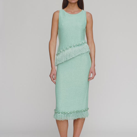 Casilda Midi Skirt - Seafoam