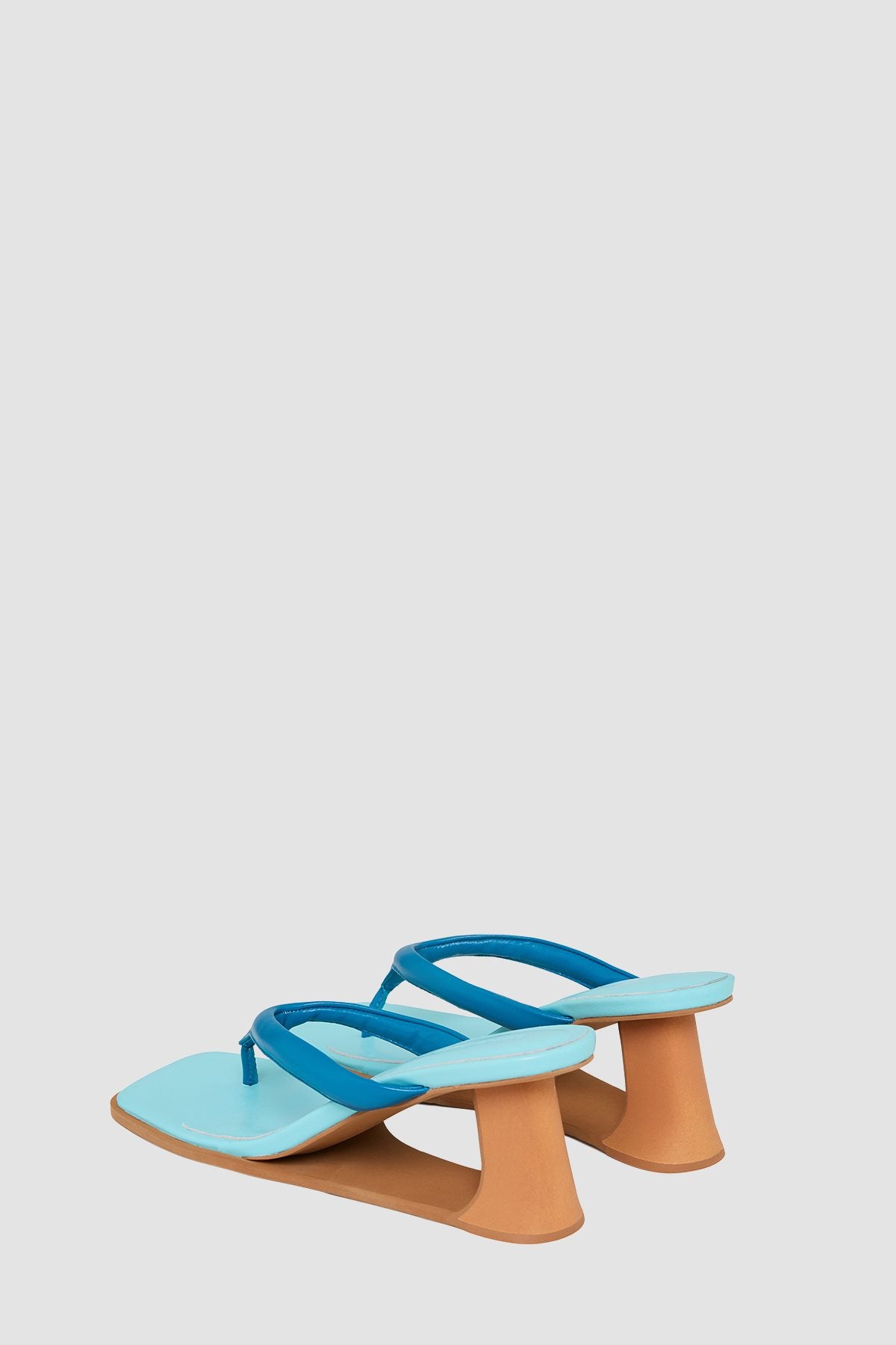Allegra Heel in Blue by The Wolf Gang – back three-quarter view