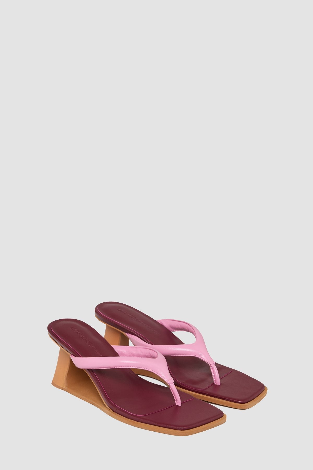 Allegra Heel in Pink by The Wolf Gang – front three-quarter view of the pair