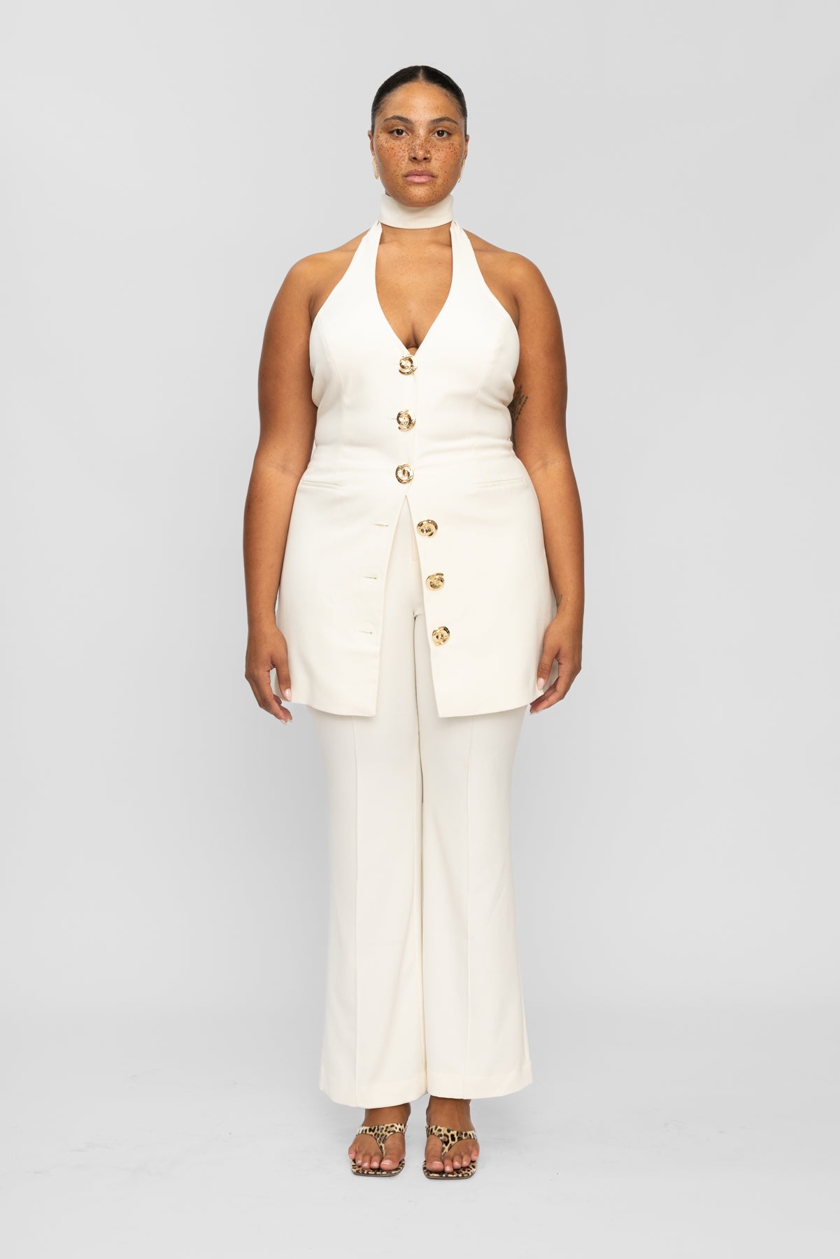 Irida Bootcut Pants - Ivory