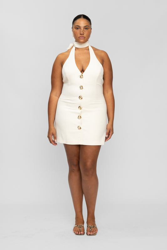 Irida Vest Dress - Ivory