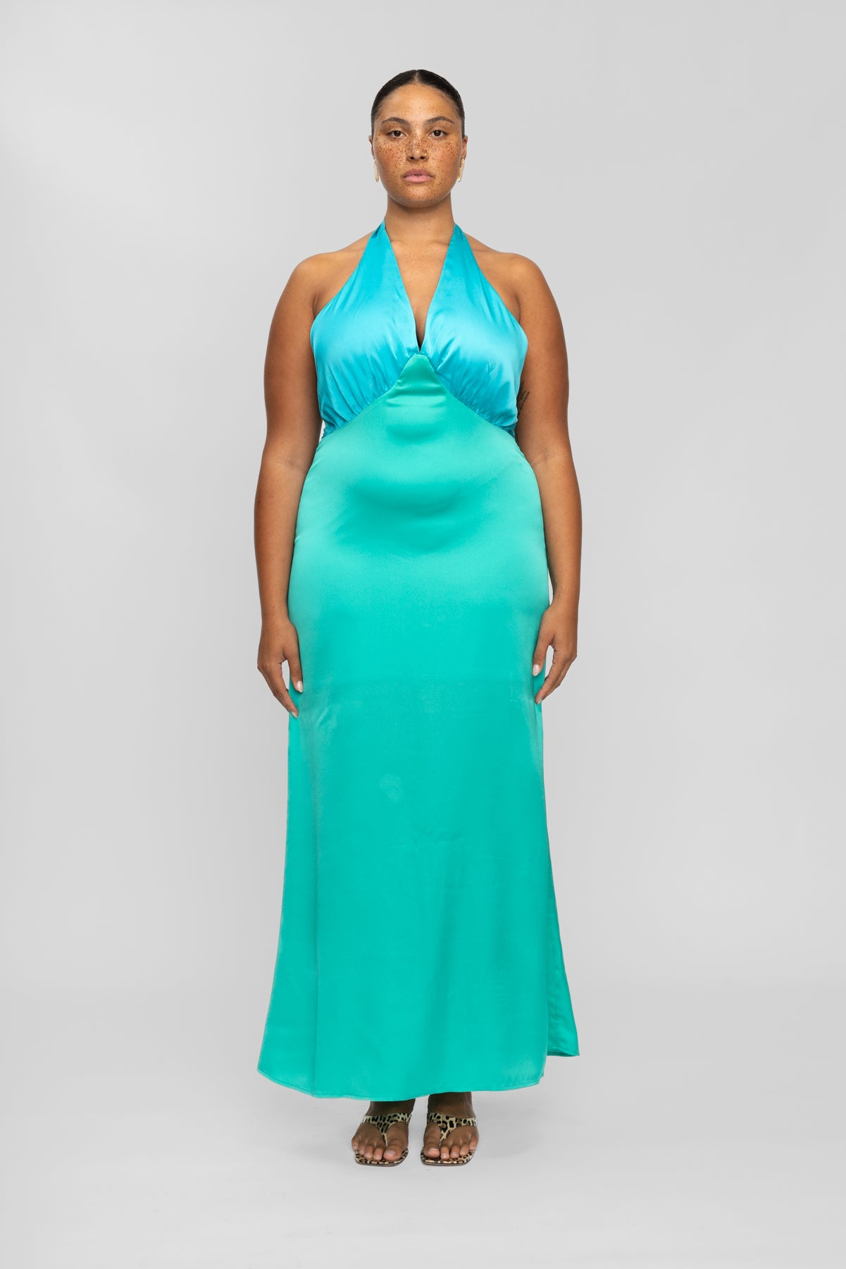 Oahu Slip Dress - Aquamarine The Wolf Gang Oahu Slip Dress - Aquamarine The Wolf Gang
