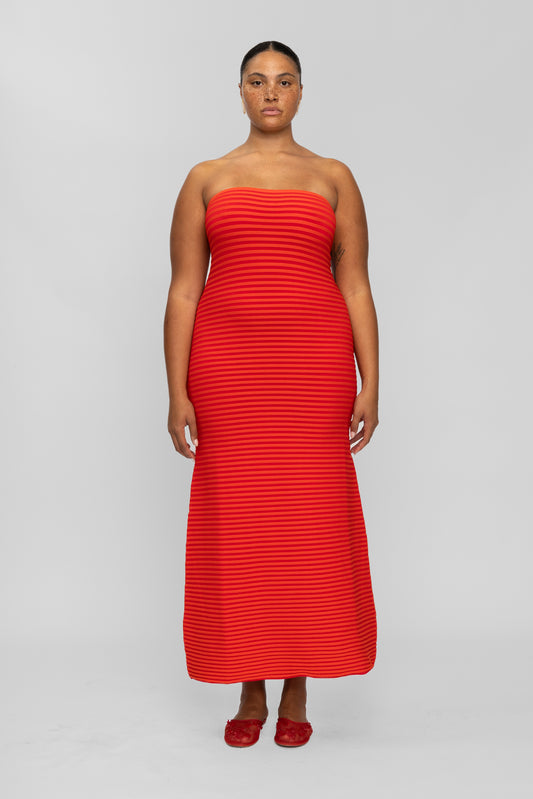 Sunmor Knit Maxi Dress - Chilli