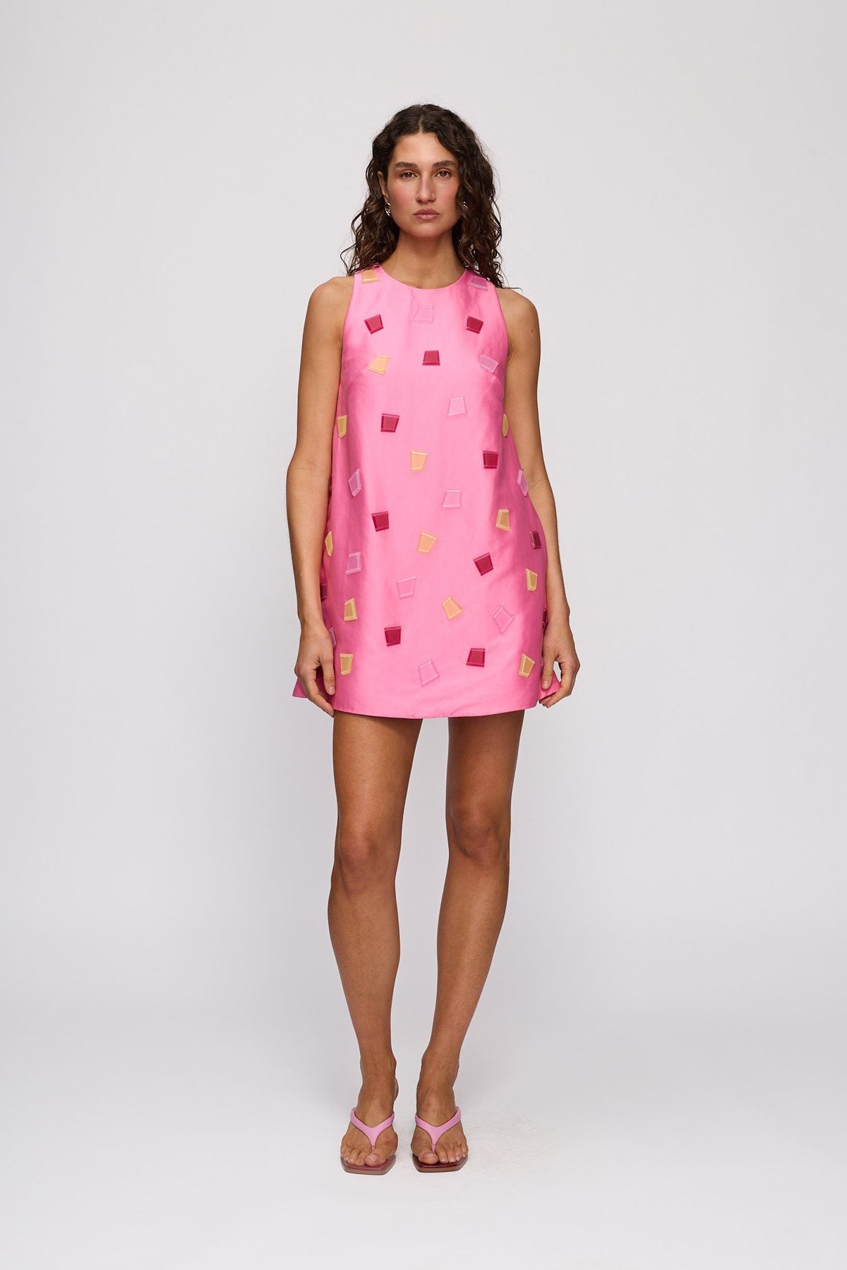 Velma Mini Dress in Candy by The Wolf Gang – front full-length view