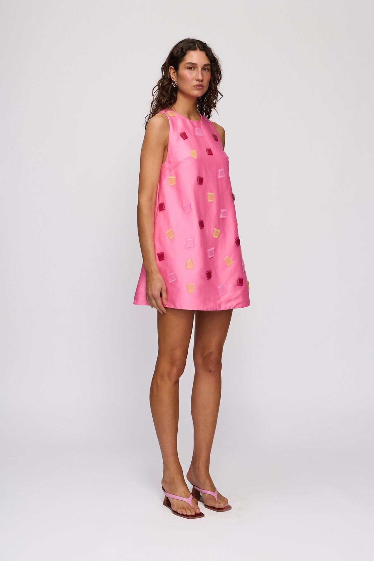 Velma Mini Dress in Candy by The Wolf Gang – full-length view