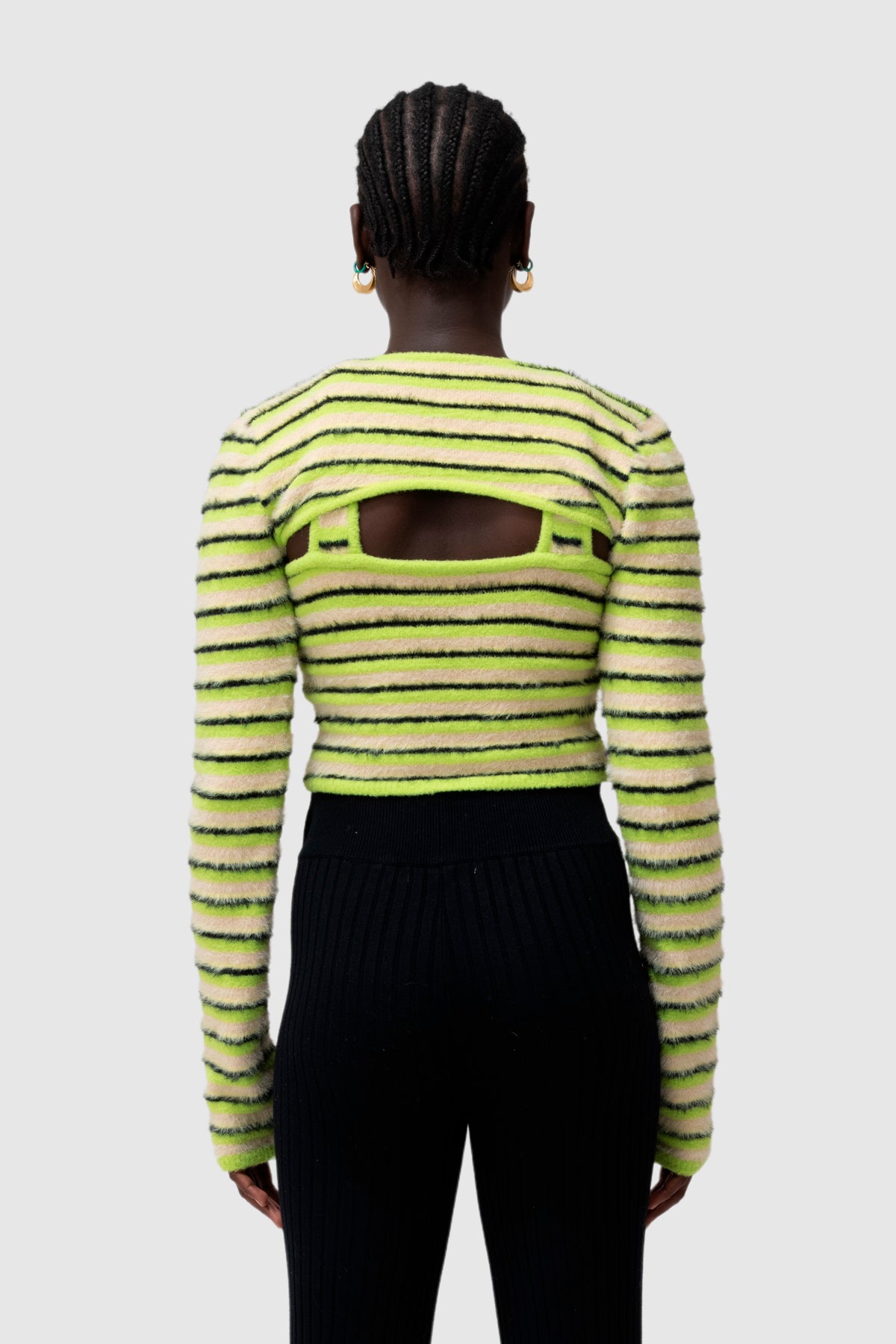 Estie Knit Set - Lime Stripe