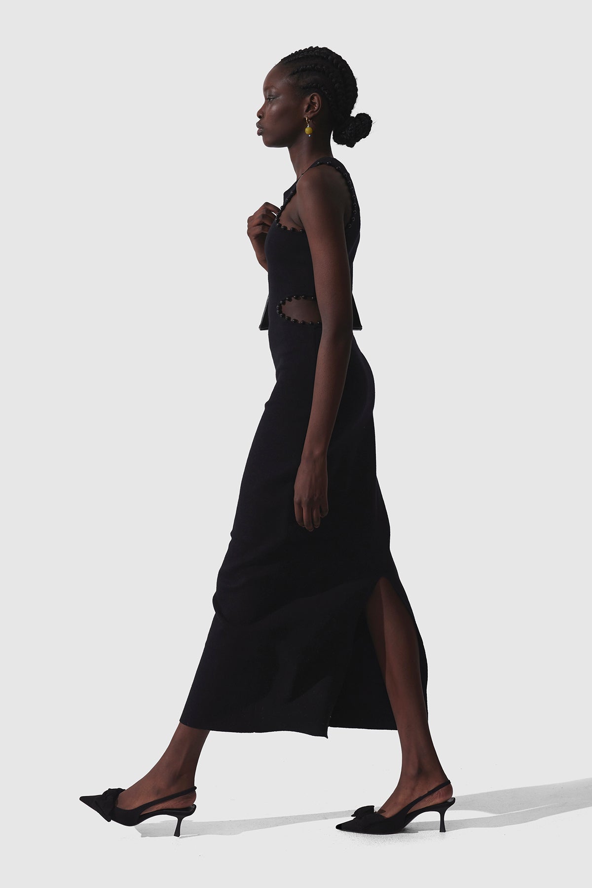 Escena Beaded Knit Dress - Noir