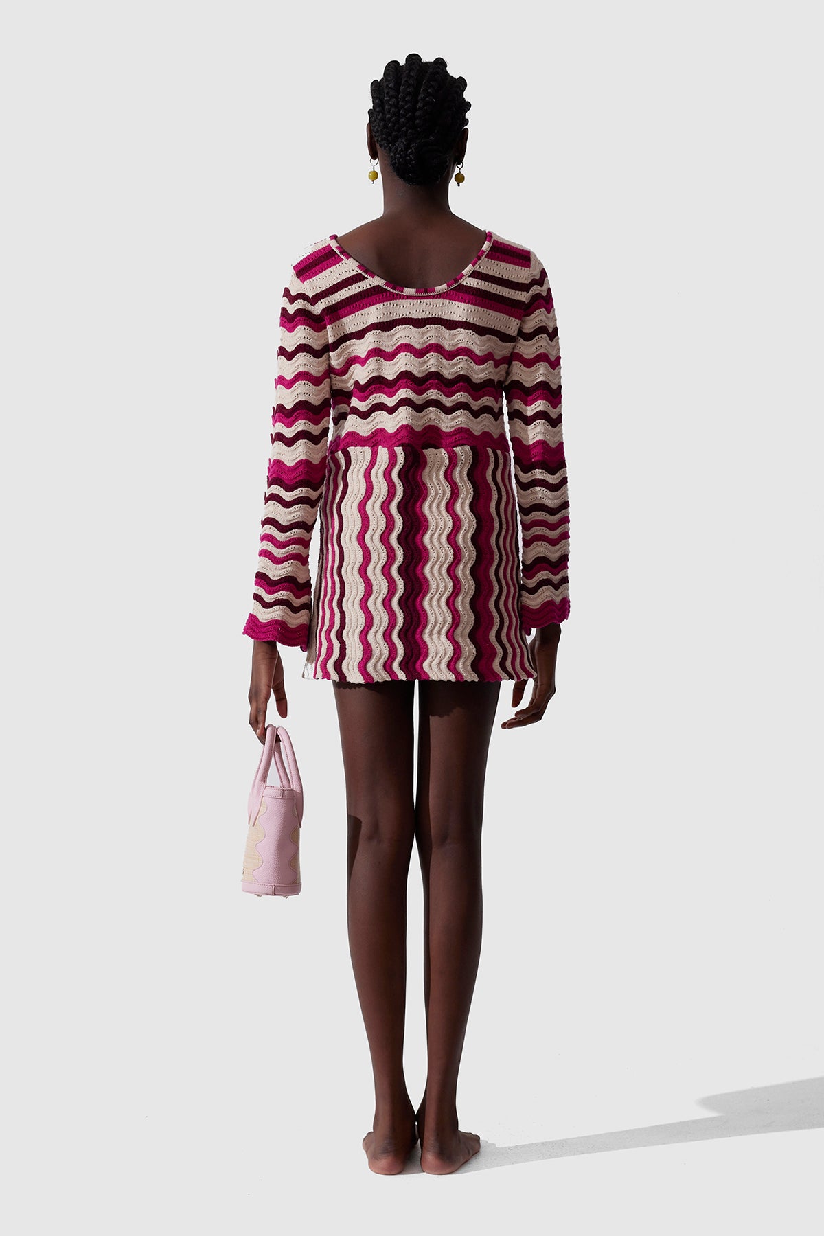 Lucid Knit Mini Dress - Bone Stripe