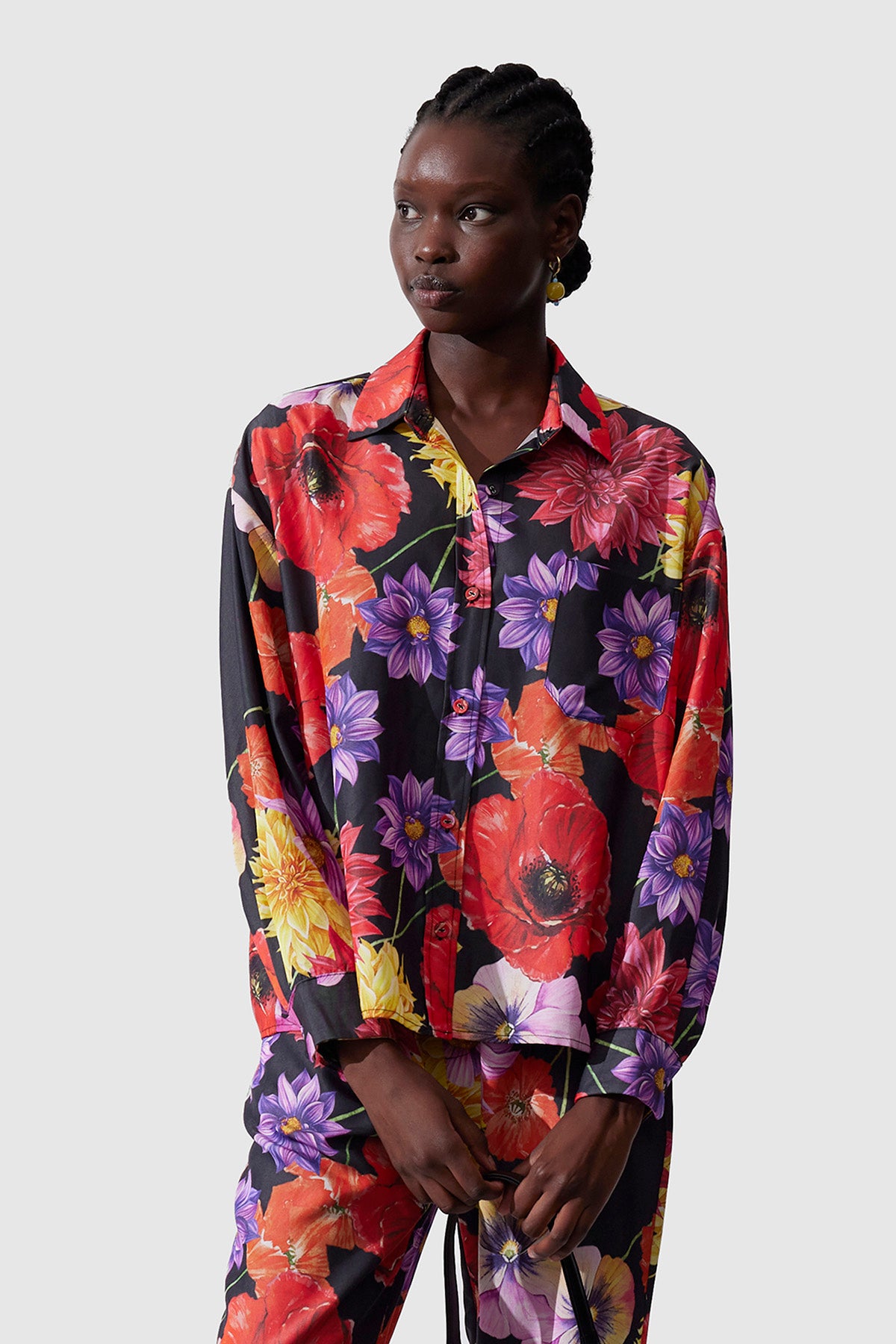 Indiana Soft Shirt - Blooms Noir