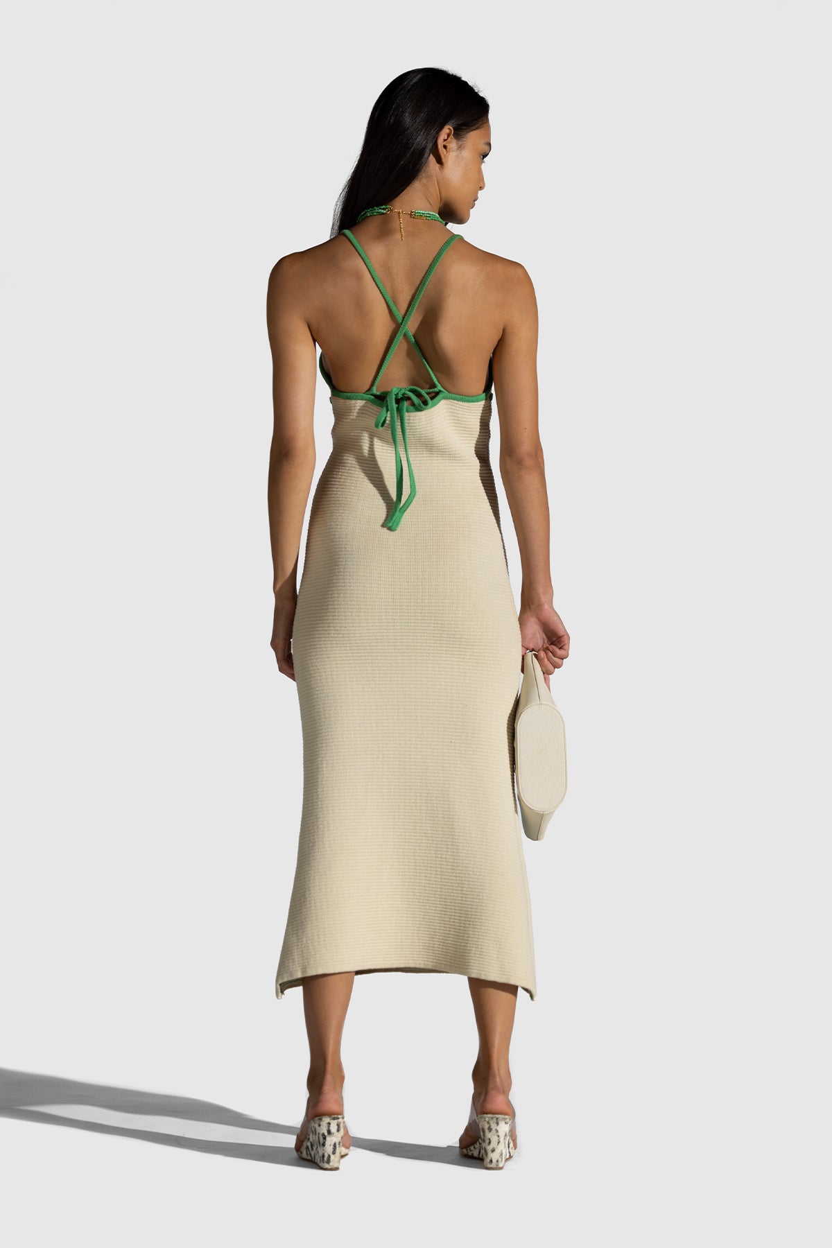 Hibiscus Knit Dress - Ivory